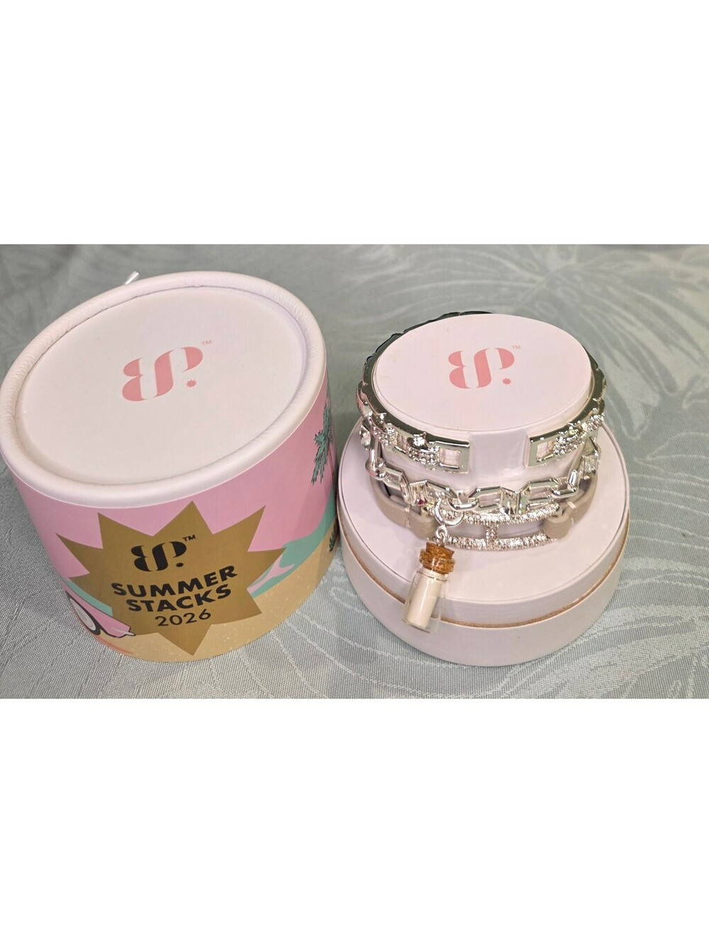 Summer Stacks 2026 Whispers On The Water Silver Plated Bracelet Set with Lab-Cre